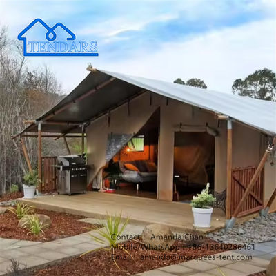 주문 공장 베이지 컬러 사파리 캔버스 로지 텐트 온라인 제조