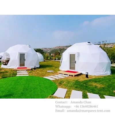주문 가족과 호텔 리조트를 위한 주문을 받아서 만들어진 유리제 Glamping 호텔 야영 지오데식 돔 천막 온라인 제조