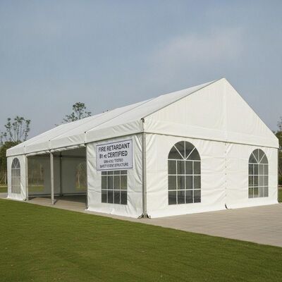 주문 방화 retardant B1 M2 인증된 당사자 Marquee 텐트 PVC 직물 캔노피 DIN 4102 테스트 된 안전 이벤트 구조 온라인 제조