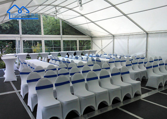 30x50m 야외 방화성 Pvc 곡선 지붕 알루미늄 아크럼 이벤트 파티 텐트 커버 1200명