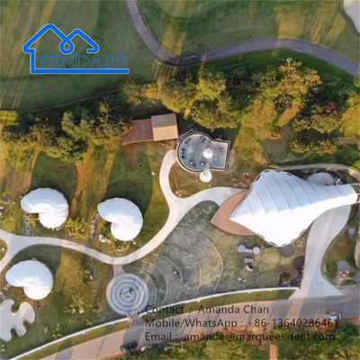 새우 모양 영구 야외 텐트 Prefab Eco Lodge 막 구조 텐트