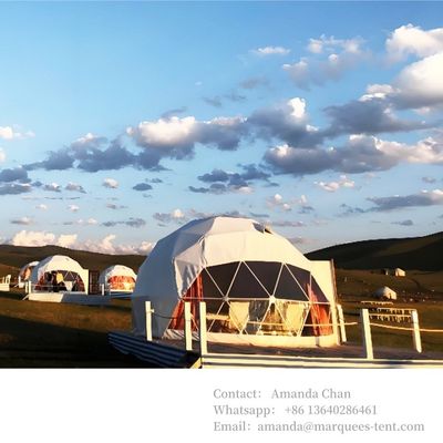지붕 Pvc 난방 에코 Prefab 투명 럭셔리 및 편안 한 반구 호텔 돔 글램핑 텐트