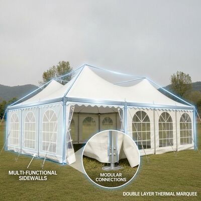 10x10m Full Blackout Roof L Series Clear Span Marquee Party Tent Blockout Pvc Cover Festival Beer Garden