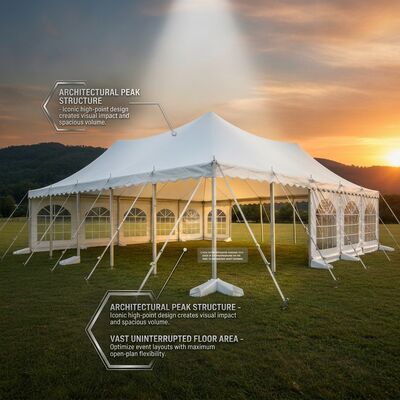10x20m 목재 바닥재 시스템 G 시리즈 A-프레임 천막 파티 텐트 카세트 목재 바닥재 패션쇼 활주로