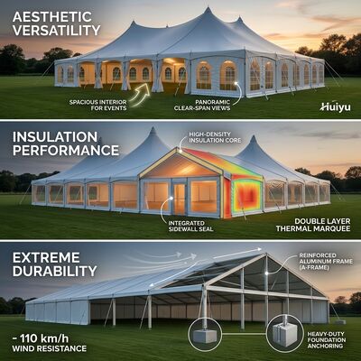 16x30m Full Blackout Roof G Series A-Frame A-Frame Marquee Party Tent Waterproof Blockout Pvc Cover Music Concert Venue
