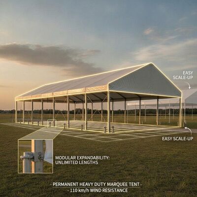 Windows M 시리즈 명확한 경간 큰천막 당 천막 Pvc 측벽 Windows 연회 체더링 사건을 가진 20x40m PVC 측벽